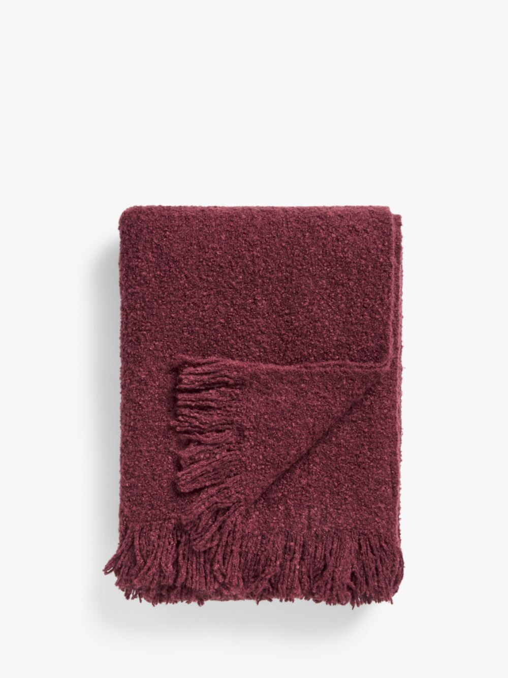 

Плед-букле из смесовой шерсти John Lewis, Damson