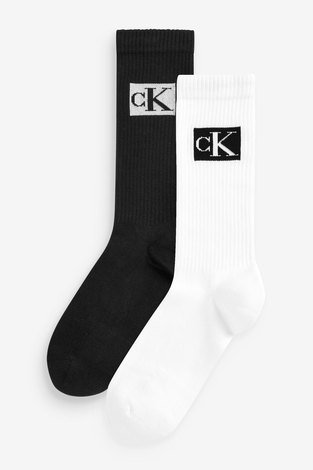

Комплект из 2 пар белых спортивных носков с нашивкой Calvin Klein, белый