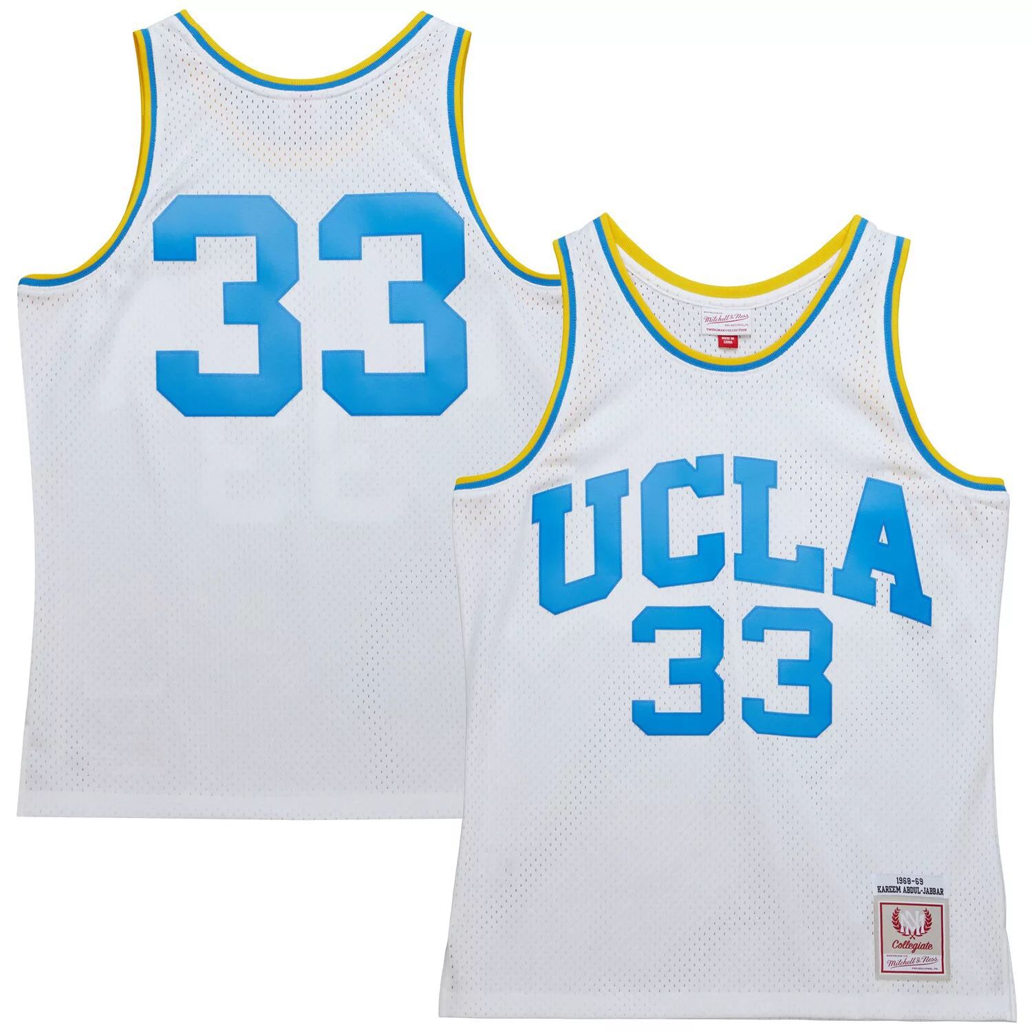 мужская белая футболка mitchell Мужская белая футболка Mitchell & Ness Kareem Abdul-Jabbar UCLA Bruins 1968