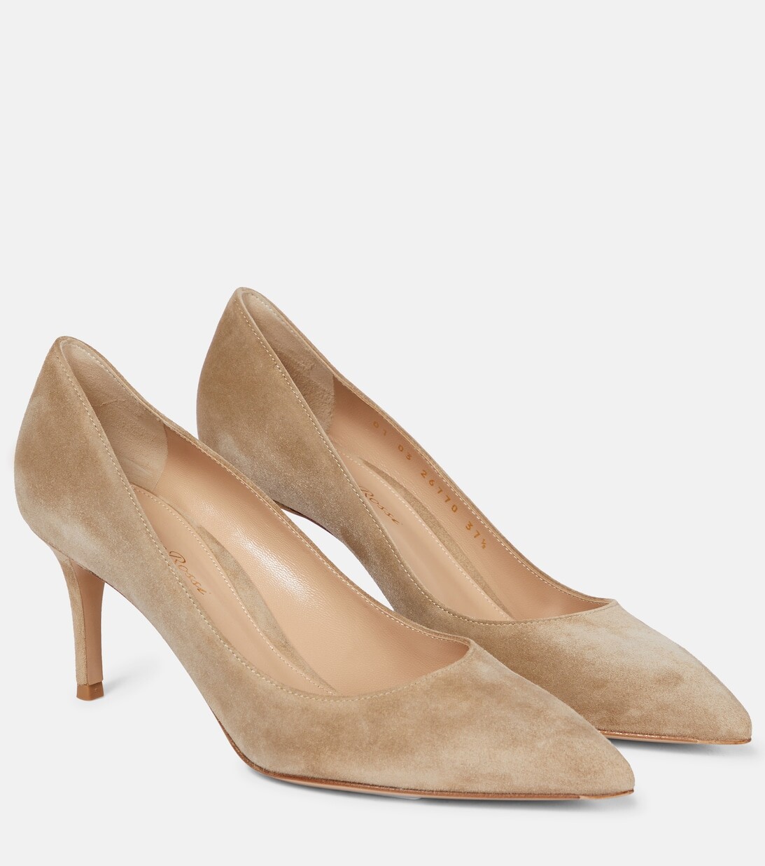 

Замшевые туфли Gianvito 70 Gianvito Rossi, бежевый