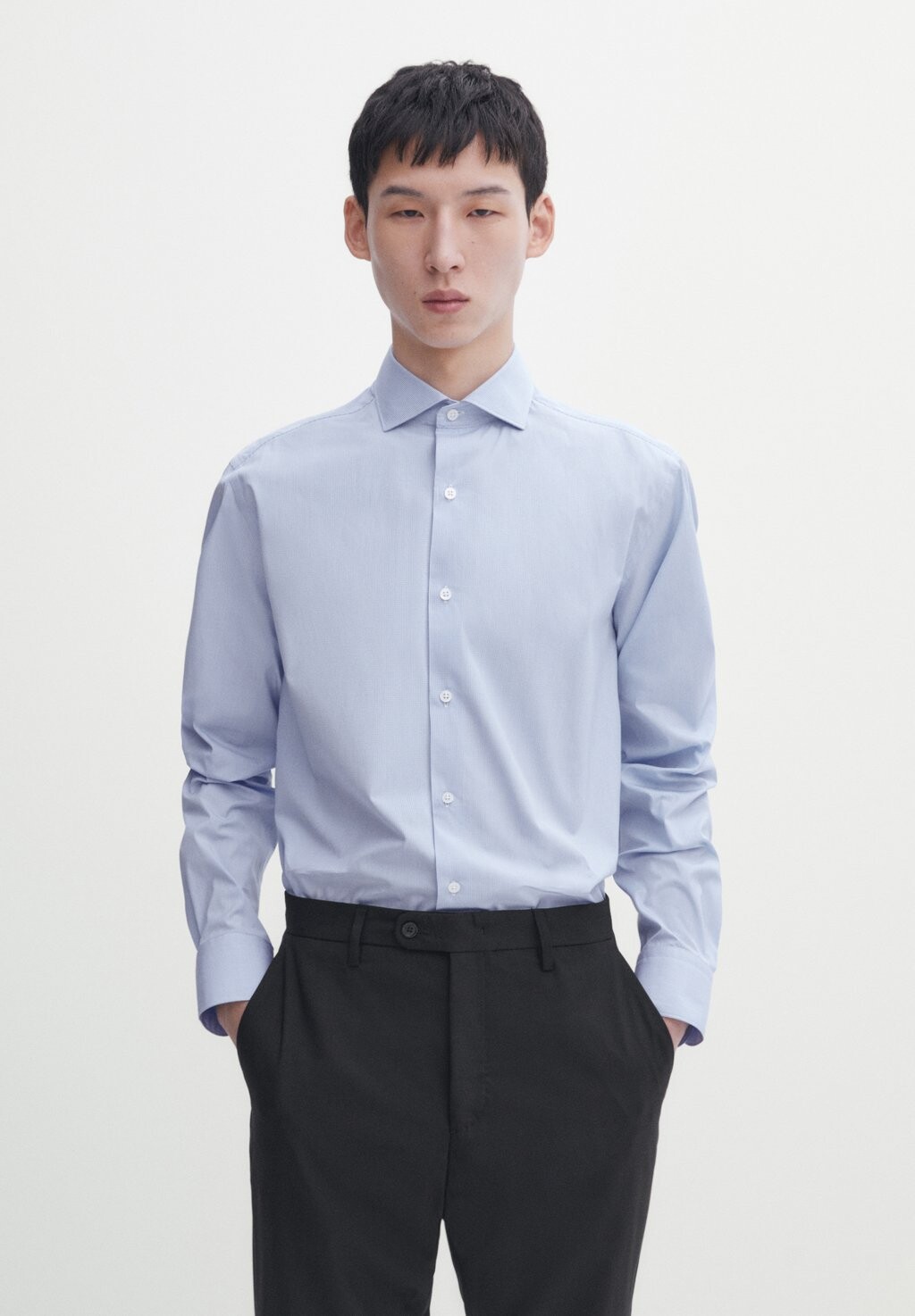 

Рубашка REGULAR FIT Massimo Dutti, светло-синий