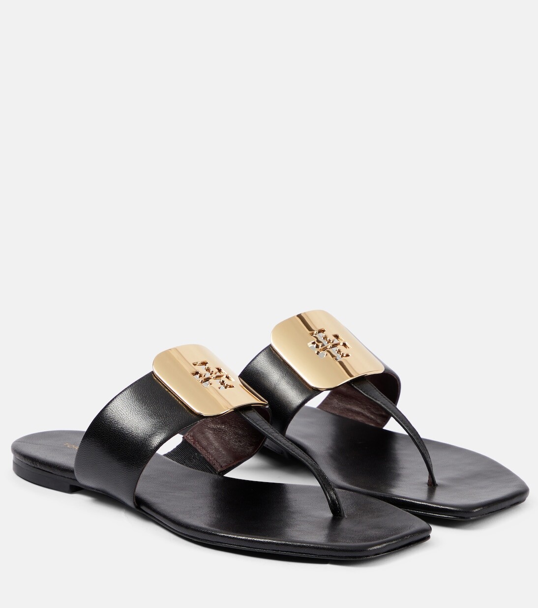 

Босоножки georgia с кожаными ремешками Tory Burch, черный