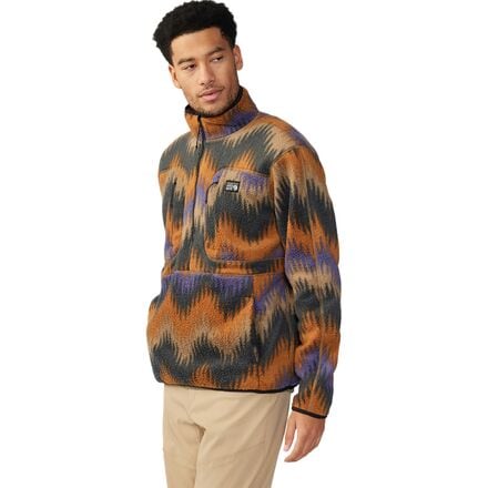 Флисовый пуловер с принтом HiCamp мужской Mountain Hardwear, цвет Trail Dust Zig Zag Print