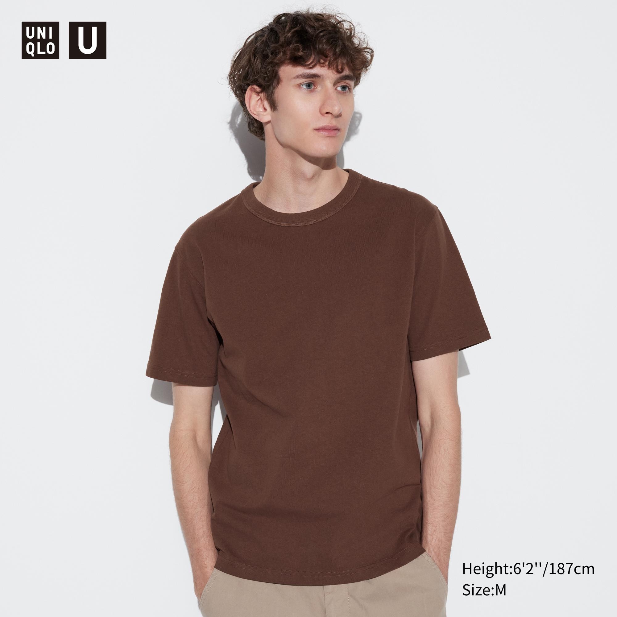 

Футболка Uniqlo с коротким рукавом и круглым вырезом, коричневый