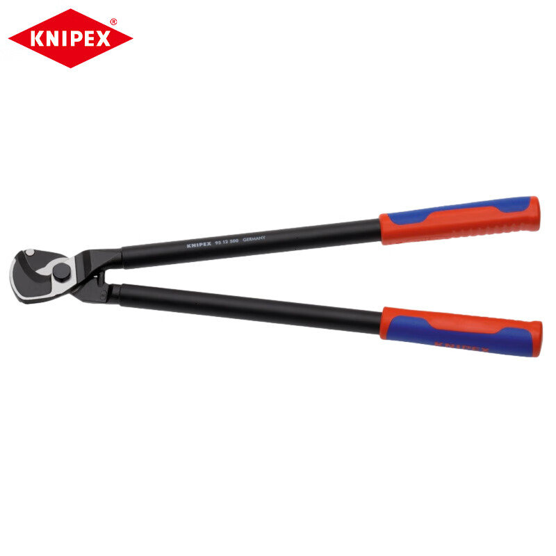 Кусачки для кабеля KNIPEX, 500 мм, двухцветная ручка, короткие одножильные, многожильные кусачки для проволоки, кусачки для меди и алюминия 95 12 500