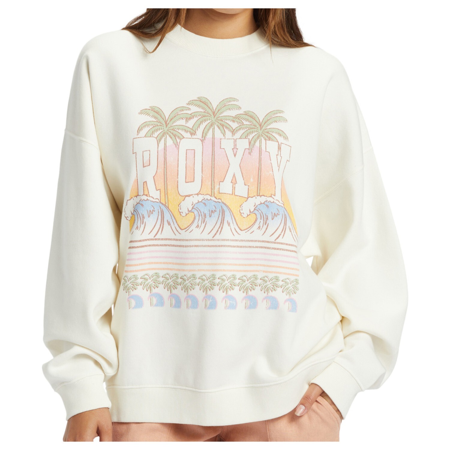 

Пуловер Roxy Women's Line Up Oversized Crew L/S, цвет Egret