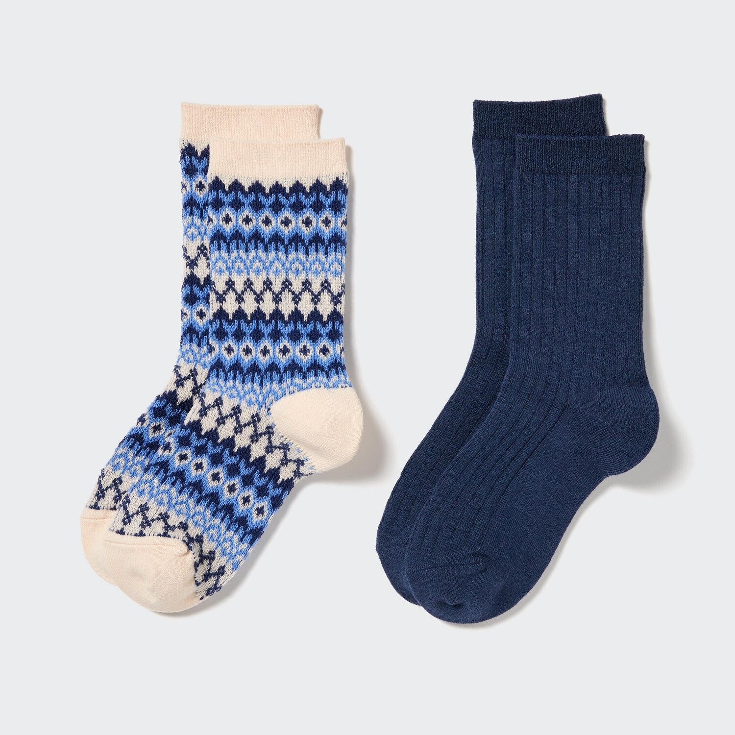 

Термоноски HEATTECH Fair Isle для девочек (две пары) Uniqlo, синий