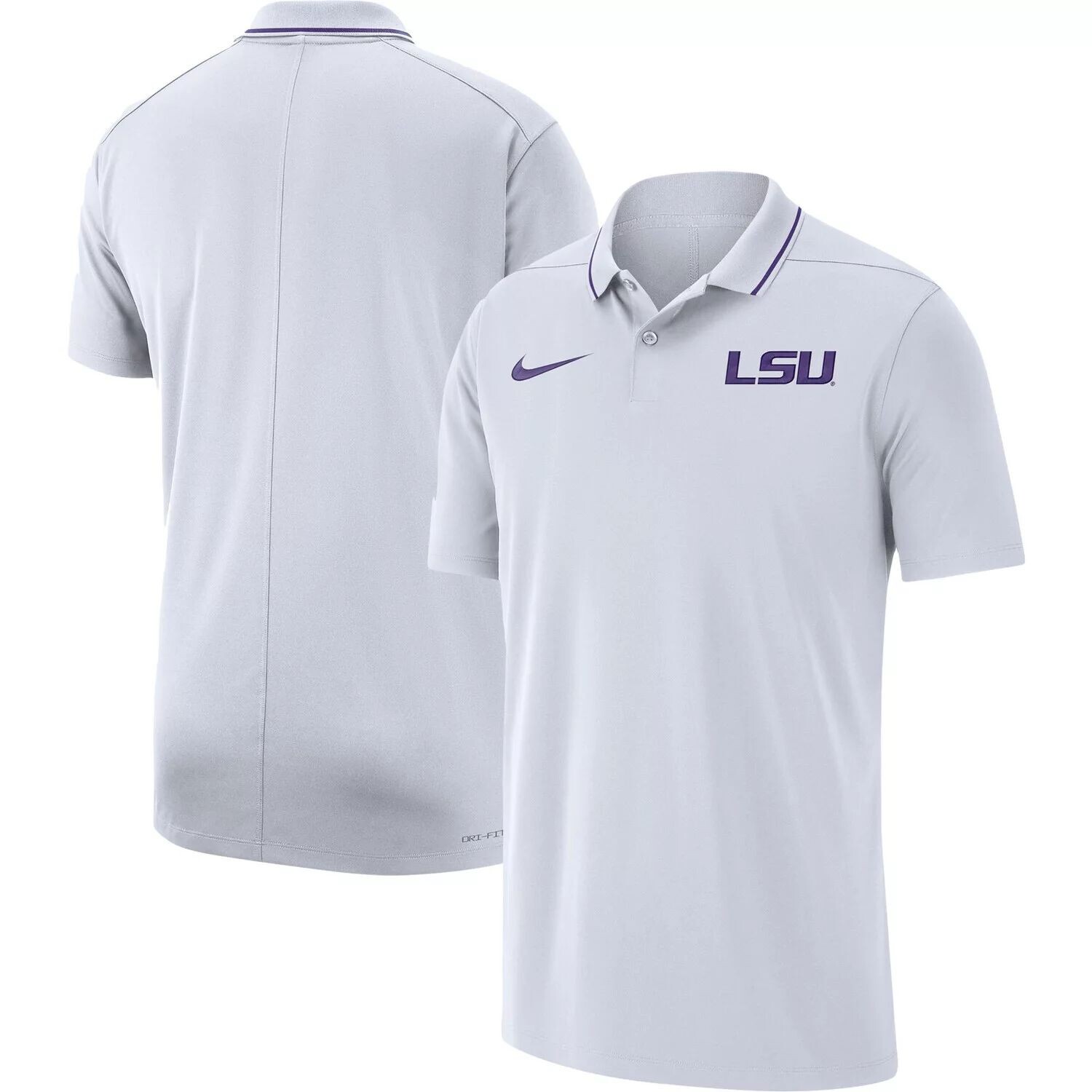 

Мужская белая футболка-поло LSU Tigers Coaches Performance Nike