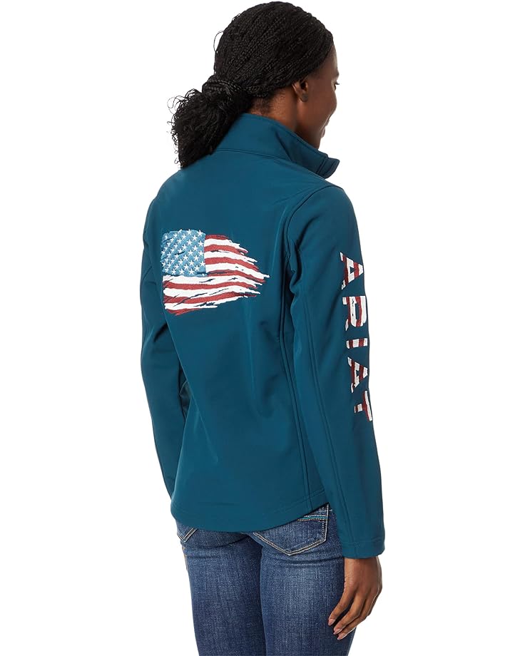 куртка ariat softshell jacket цвет blushing serape Куртка Ariat Team Patriot Softshell Jacket, цвет Reflecting Pond