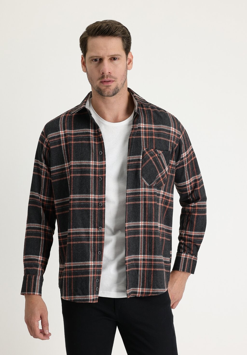 

Рубашка FLANNEL KARIERT REGULAR FIT Kigili, цвет Black