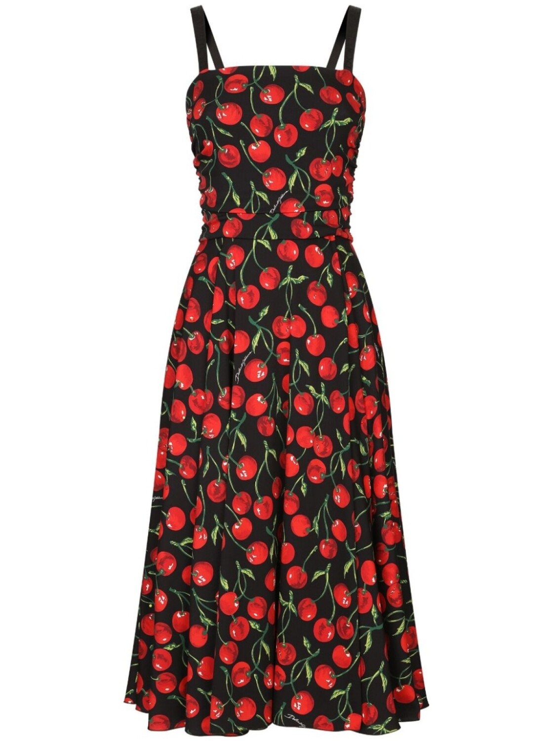 

Dolce & Gabbana платье с квадратным вырезом и графичным принтом, черный
