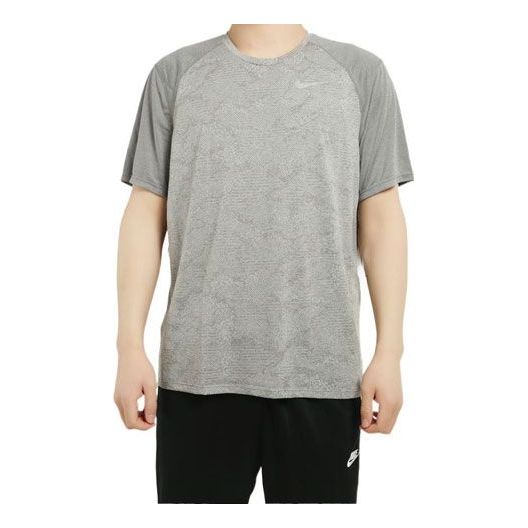 Футболка Men's Nike Colorblock Casual Sports Short Sleeve Gray T-Shirt, серый
