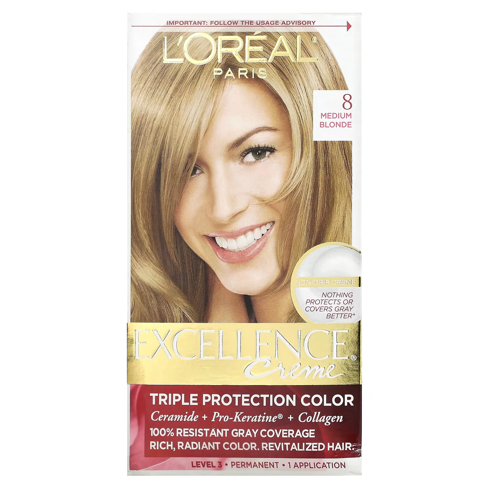 Крем L'Oréal Excellence Creme Triple Protection Color 8