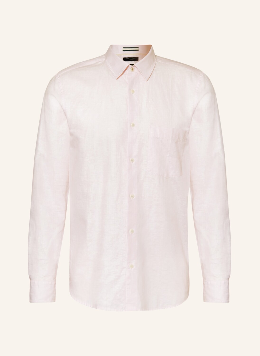 

Рубашка TED BAKER KINGWEL Regular Fit mit Leinen, светло-розовый