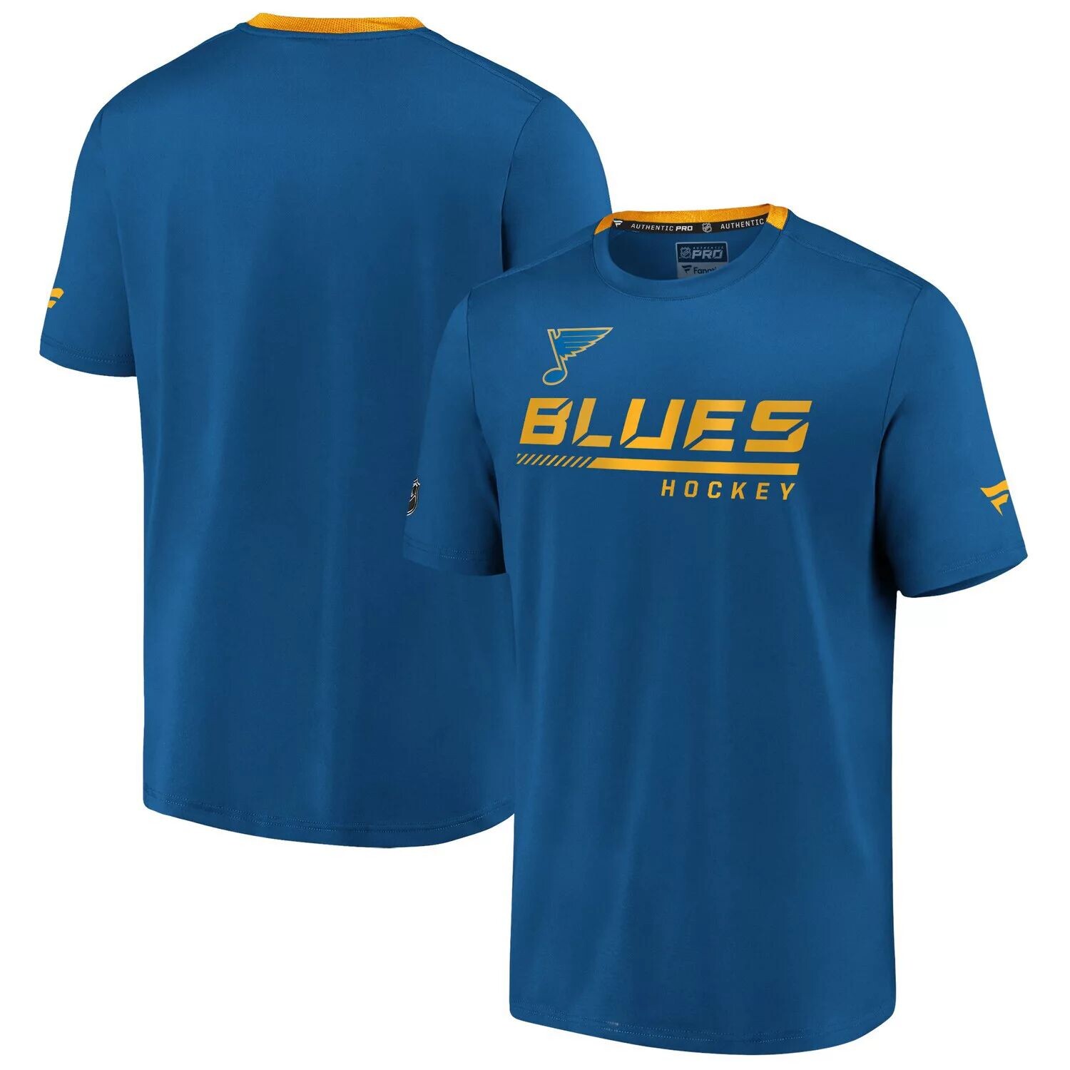 

Мужская синяя футболка с фирменным логотипом Fanatics St. Louis Blues Authentic Pro Alternative Logo Performance, Синий