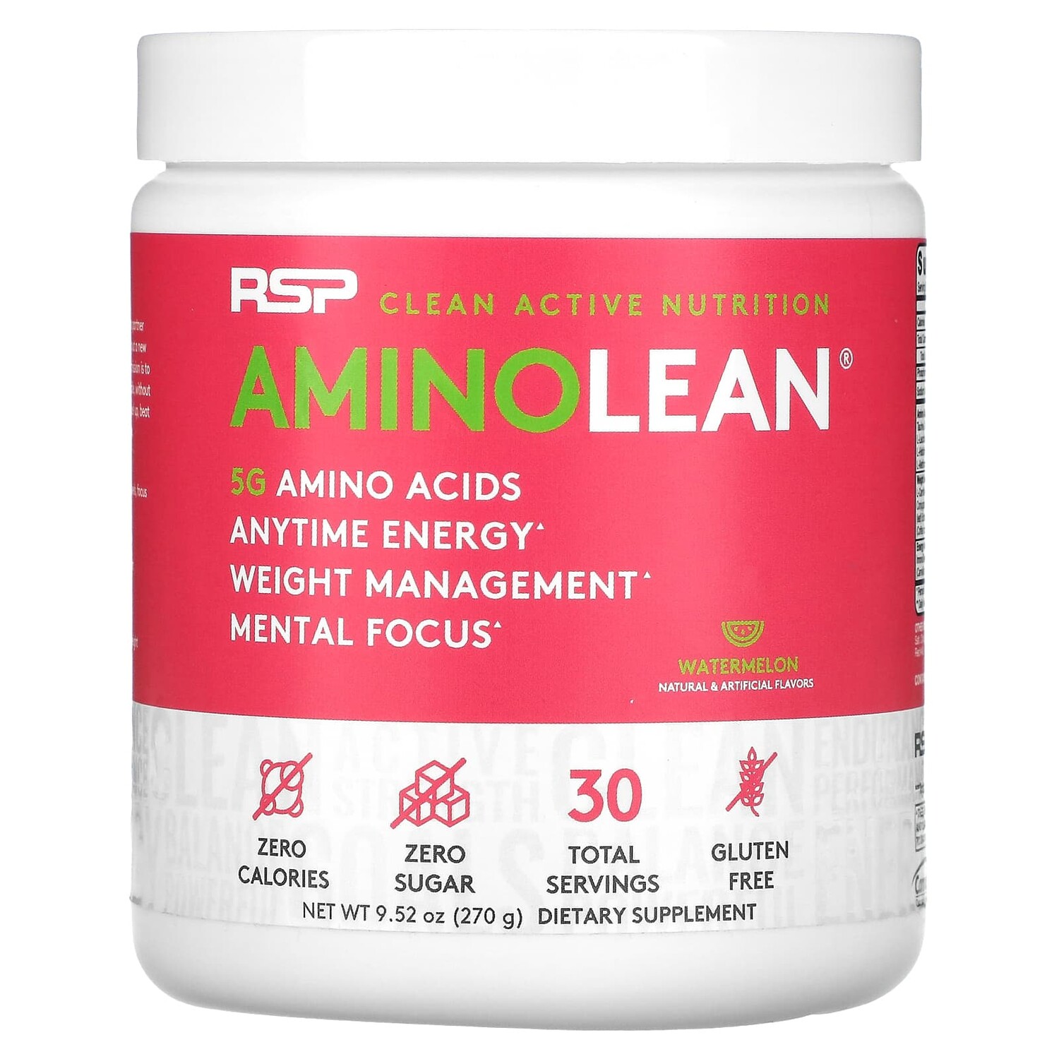 

AminoLean, арбуз, 270 г (9,52 унции), RSP Nutrition