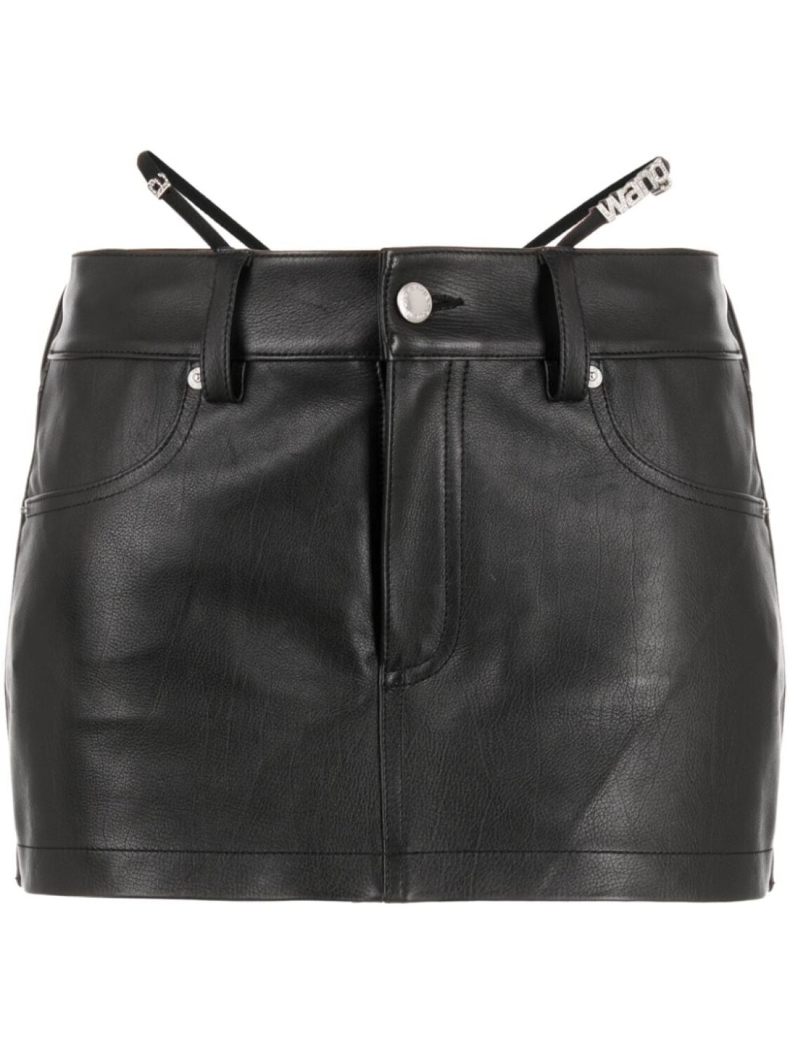 

Alexander Wang юбка мини с ремешком, черный
