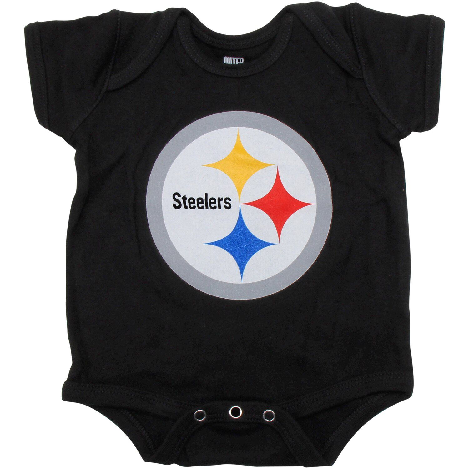 Черный боди с логотипом команды Pittsburgh Steelers для новорожденных Outerstuff