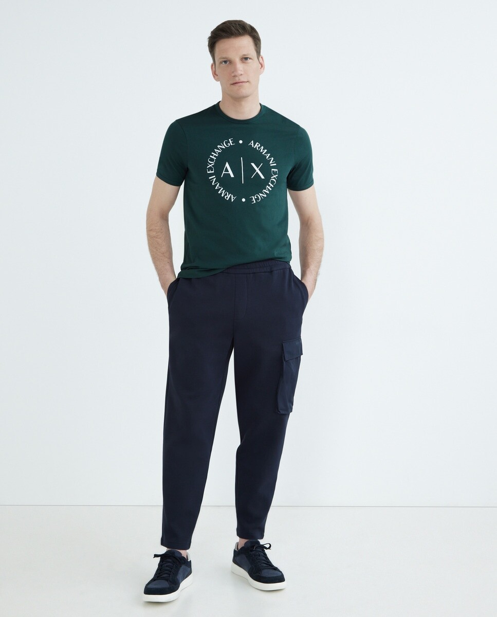 

Мужские брюки-джоггеры с большим карманом Armani Exchange, темно-синий