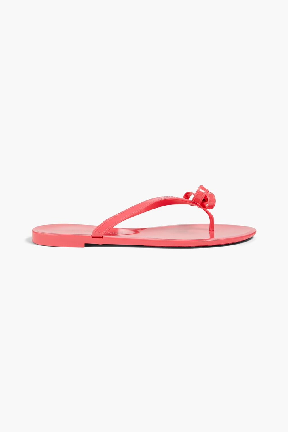 

Резиновые шлепанцы с бантом Stuart Weitzman, коралл