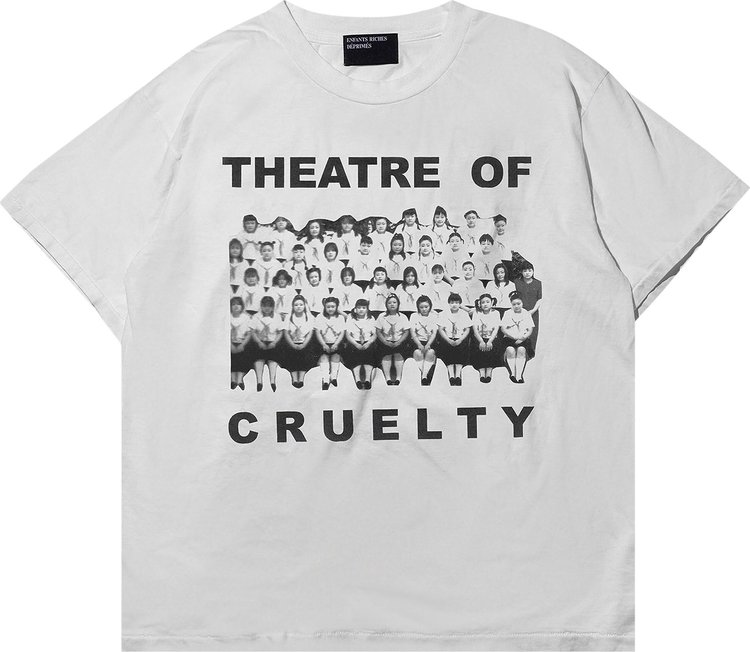 Футболка Enfants Riches Déprimés Theatre of Cruelty 'Faded Ivory/Black', разноцветный
