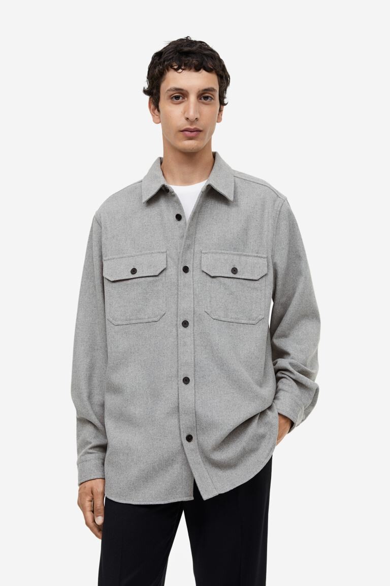 

Саржевая рубашка H&M