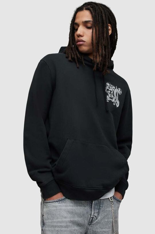 

Хлопковая толстовка SABRERATTLER AllSaints, черный