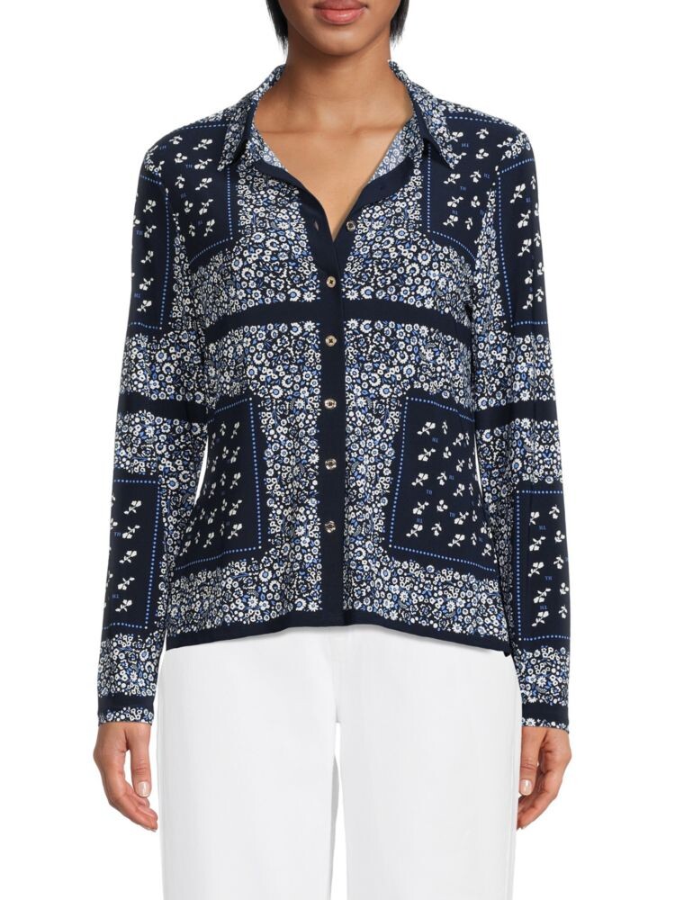 

Рубашка с цветочным принтом Tommy Hilfiger, цвет Midnight