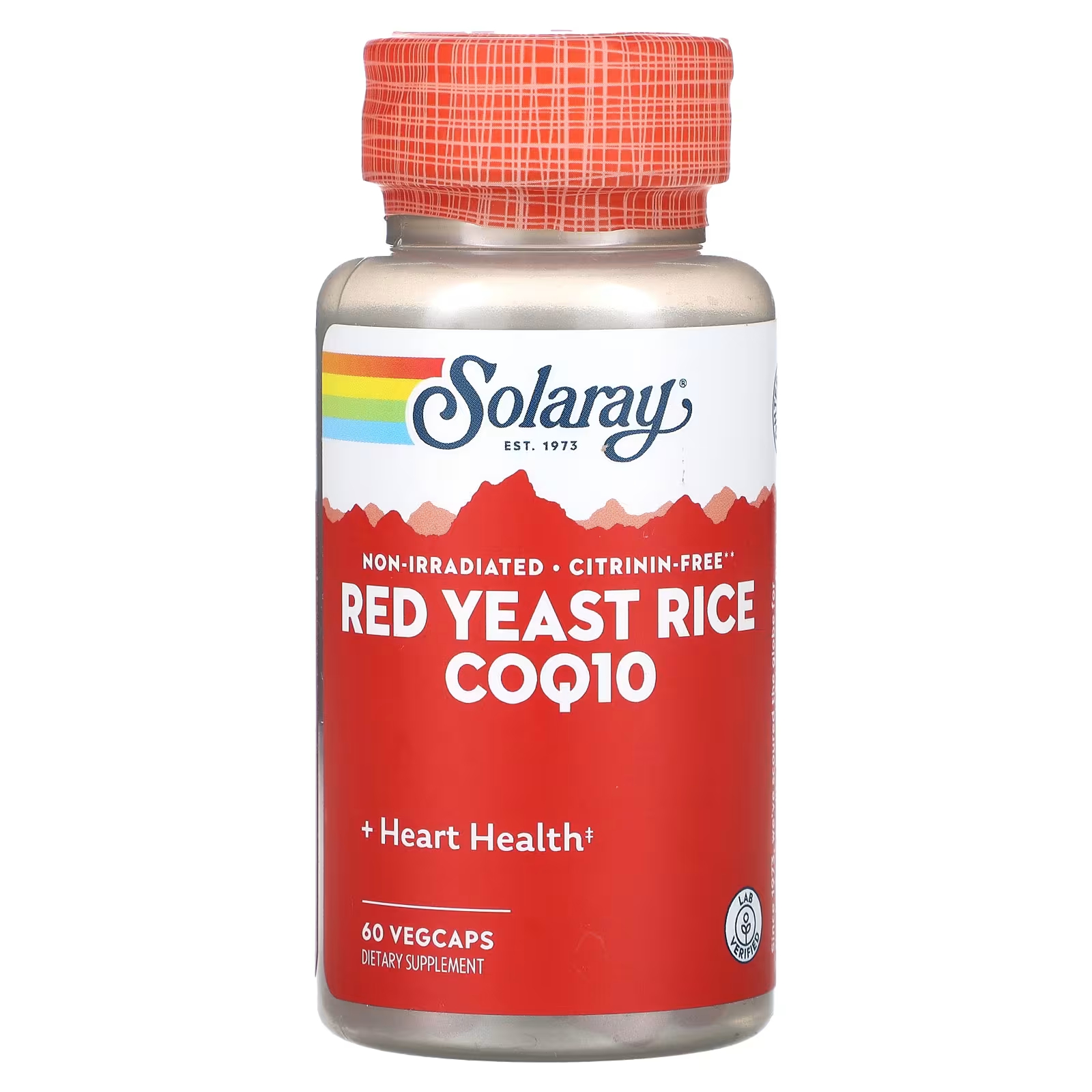 Solaray Красный дрожжевой рис CoQ-10, 60 растительных капсул solaray гуггул красный дрожжевой рис 60 вегетарианских капсул