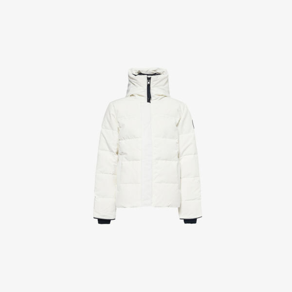 

Пуховик Macmillan свободного кроя с капюшоном из тканой смеси Canada Goose, белый