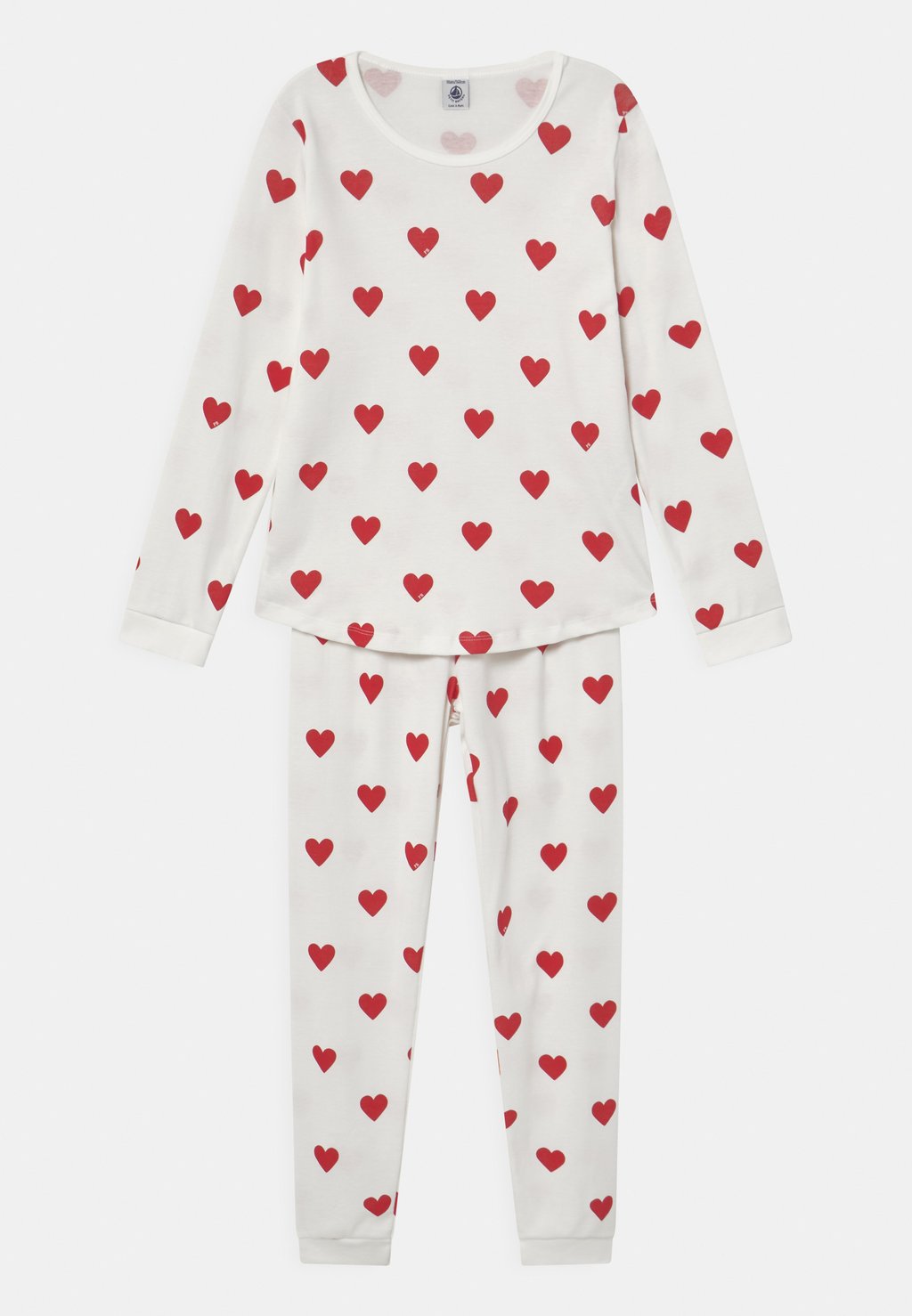 Пижама Heart Petit Bateau, цвет marshmallow/terkuit
