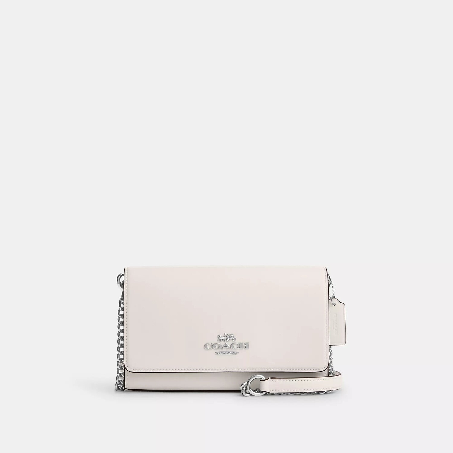

Через плечо с клапаном на молнии Coach Outlet, цвет Silver/Chalk