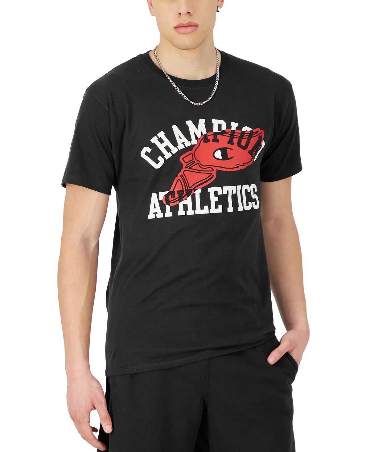 цена Мужская классическая футболка с графическим логотипом Champion