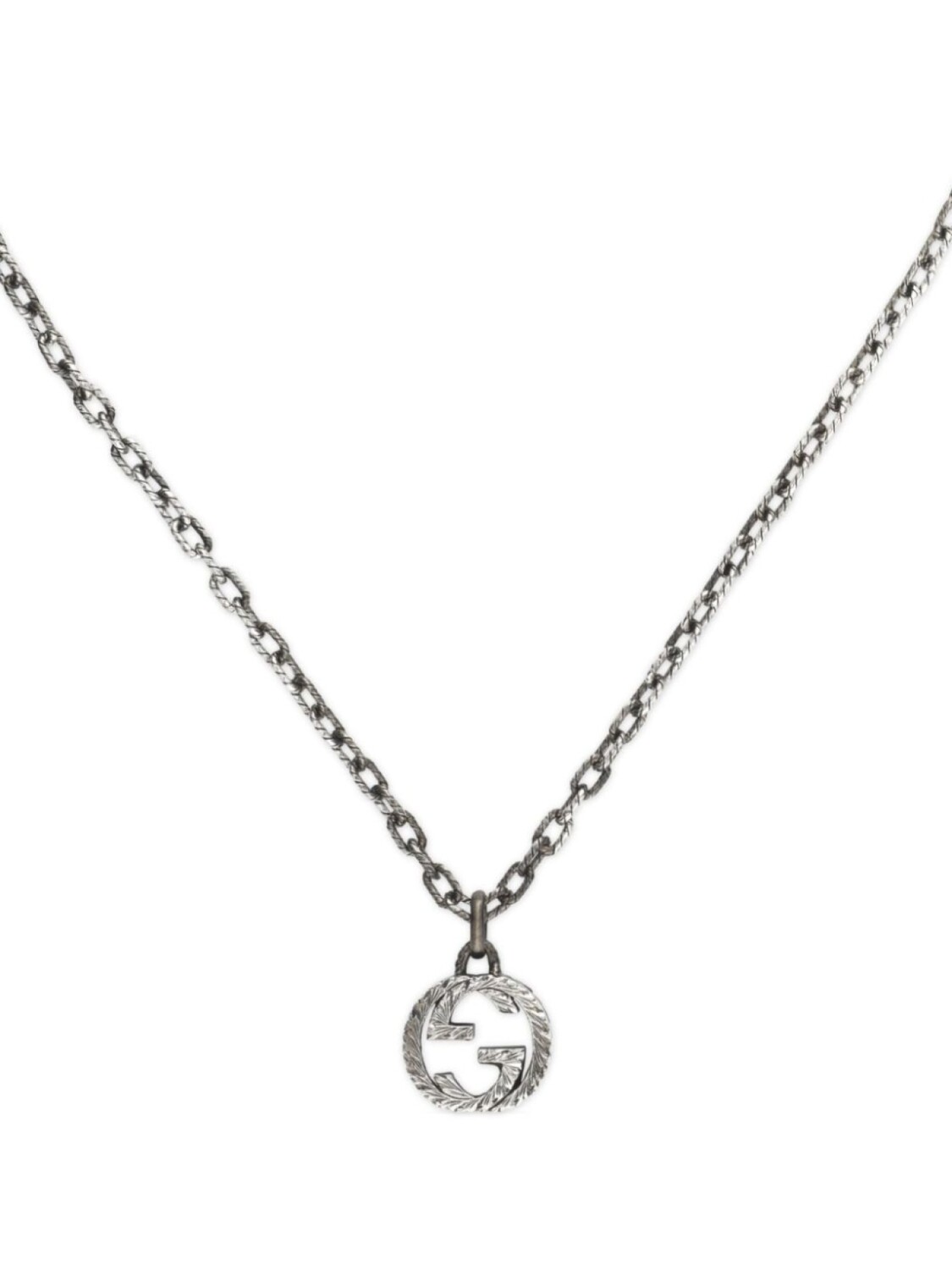 

Серебряное колье с логотипом Interlocking G Gucci, серебряный