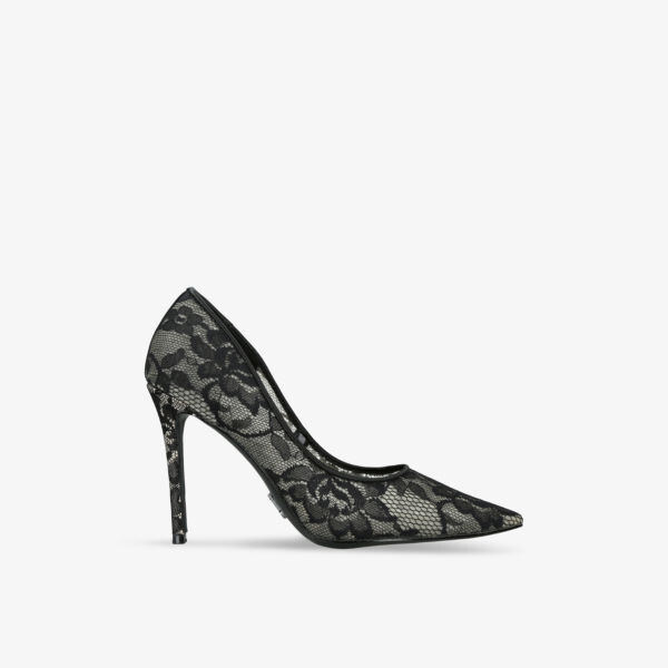 

Туфли-Лодочки Evelyn L с кружевной отделкой и плетеным каблуком Steve Madden, черный