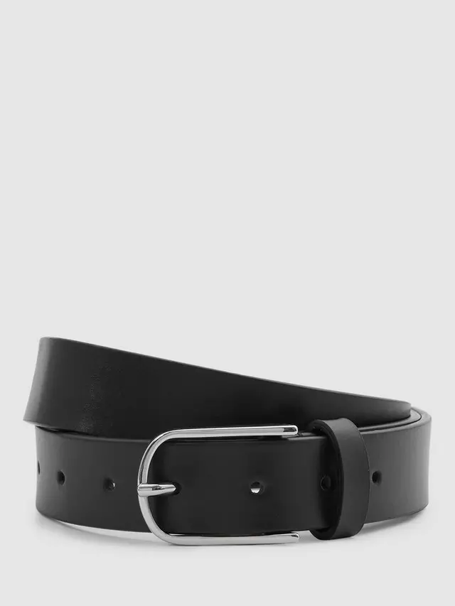 

Ремень Reiss Carrie Leather Jeans, черный