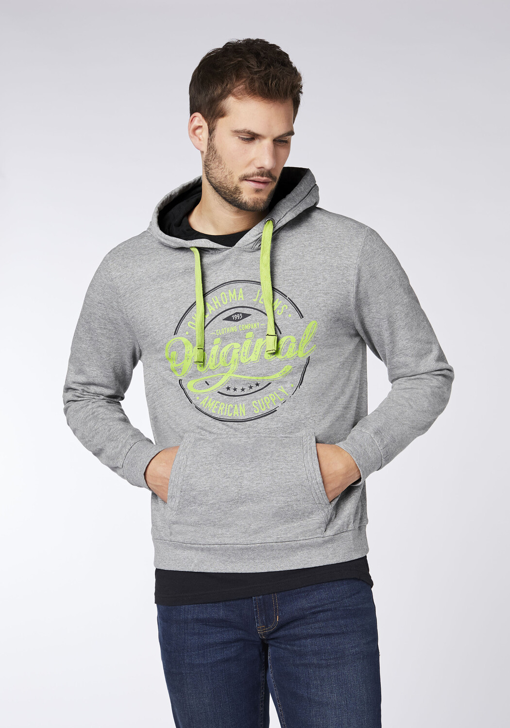 

Толстовка Oklahoma Jeans Kapuzen, серый