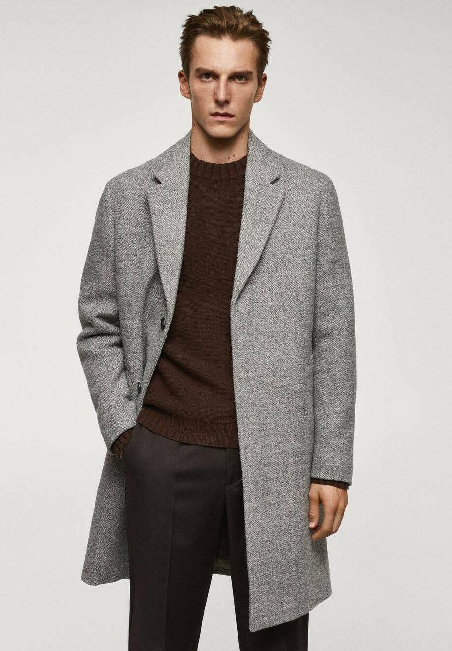 

Пальто классическое Carpi Mango, цвет medium heather grey