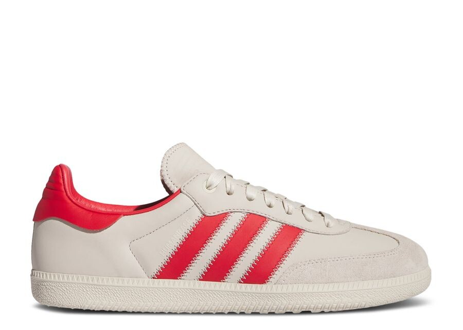

Кроссовки adidas Pharrell X Samba Human Race, цвет Aluminium Glory Red