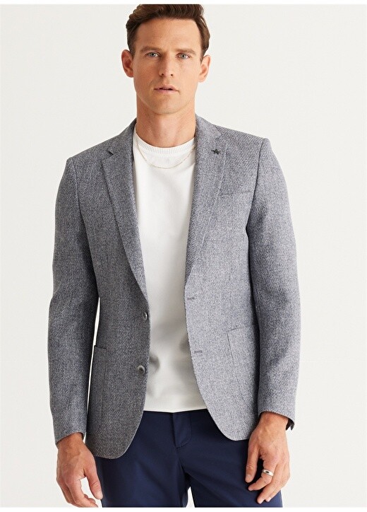 

Мужская куртка s Slim Fit антрацитового цвета Altınyıldız Classic, Черный