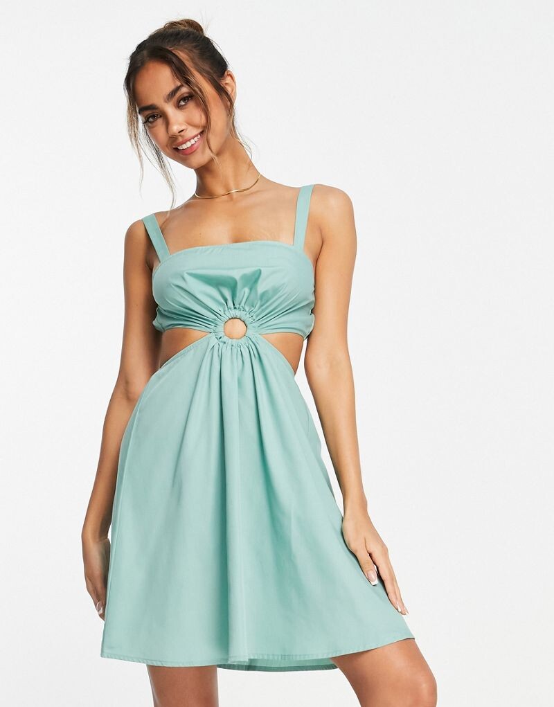 

Зеленое пляжное платье с вырезами Urban Threads