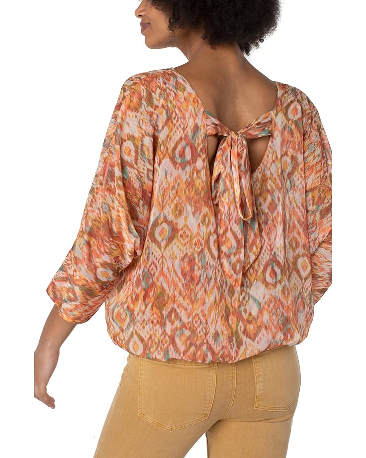 

Топ Liverpool Los Angeles Gathered Hem Dolman Tie-Back Top, цвет Kaleidoscope