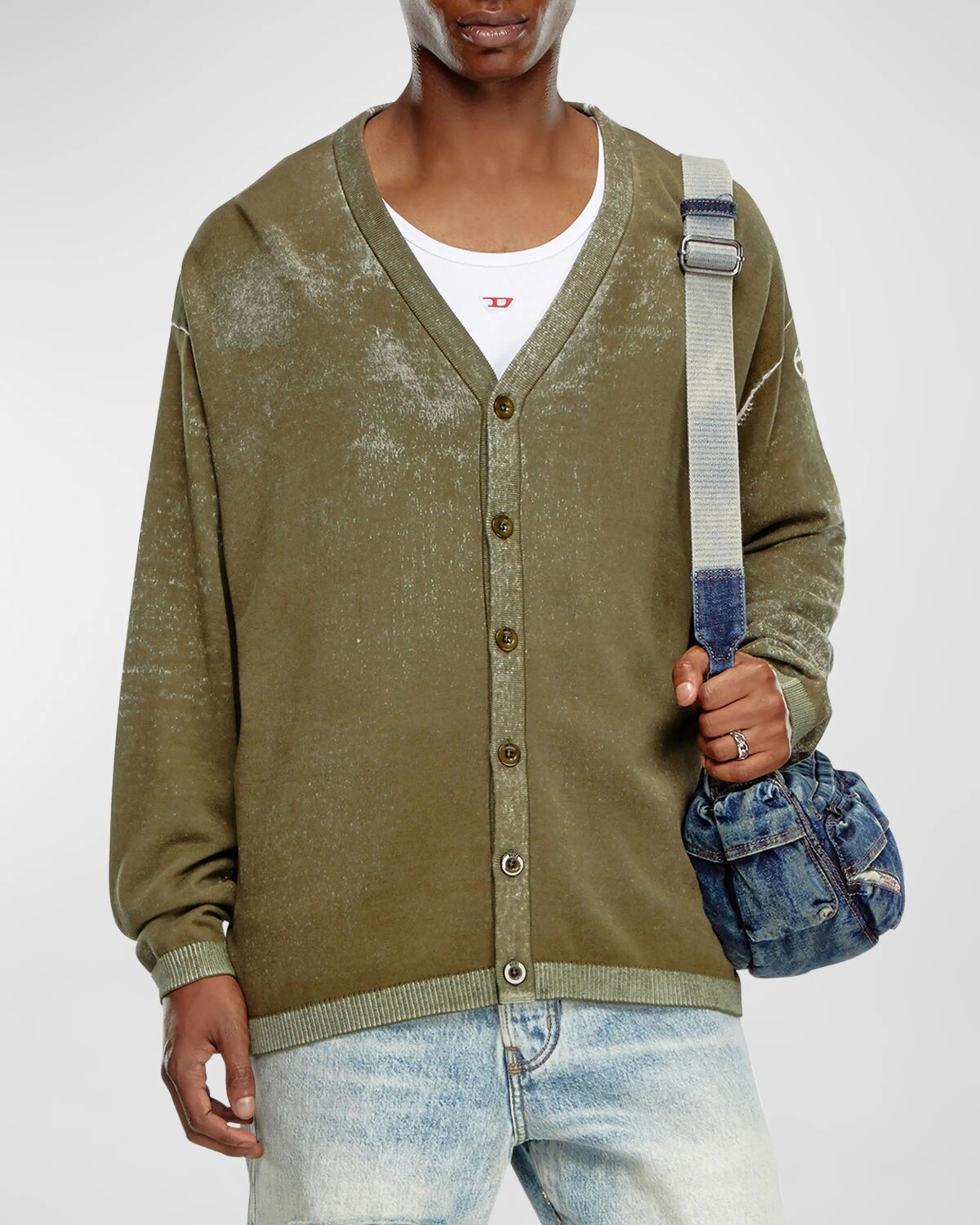 

Мужской K-Larence-Кардиган-B Diesel, цвет Olive/Gree