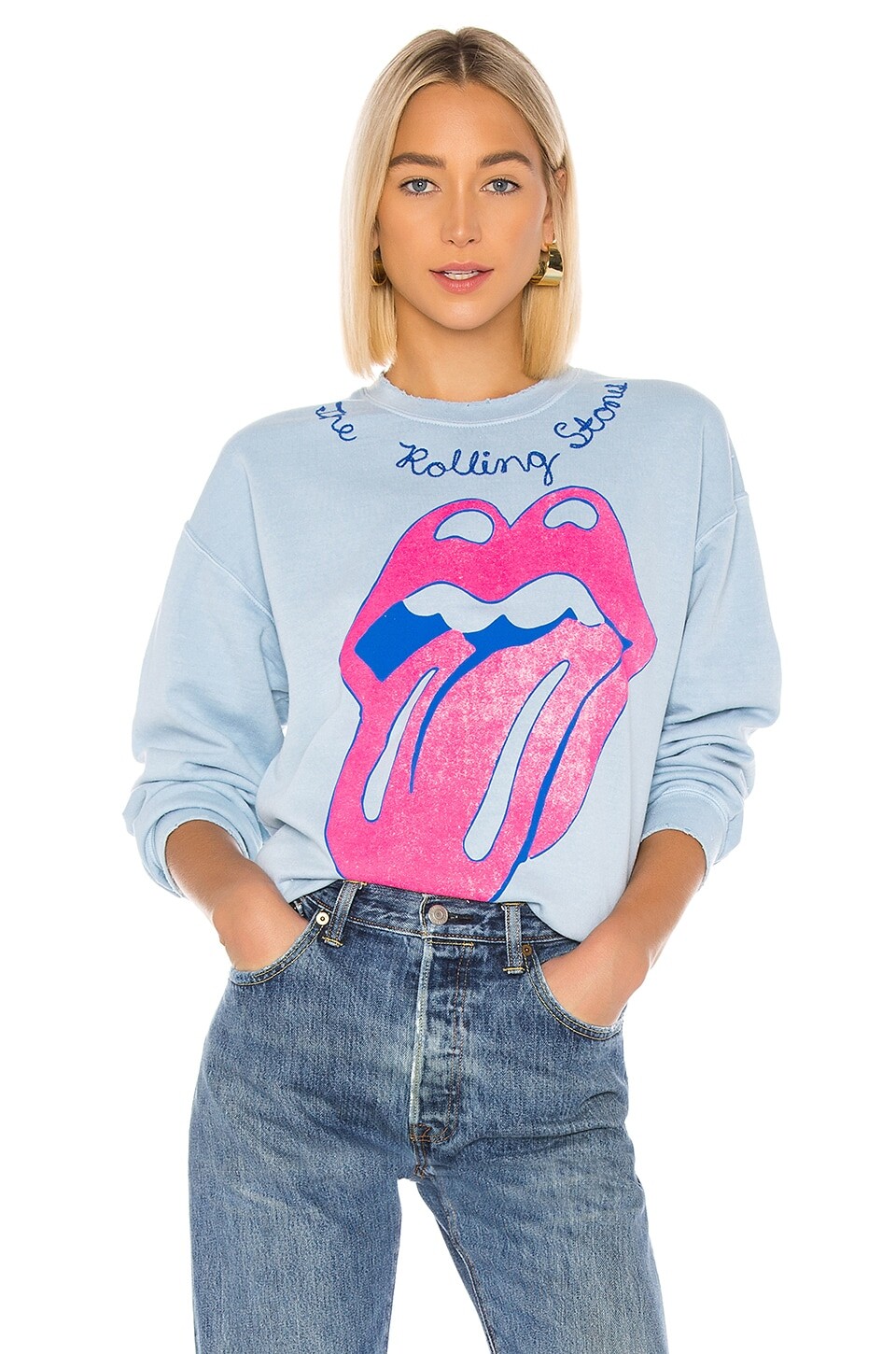 

Толстовка Madeworn The Rolling Stones Chainstitch, цвет Blue Haze