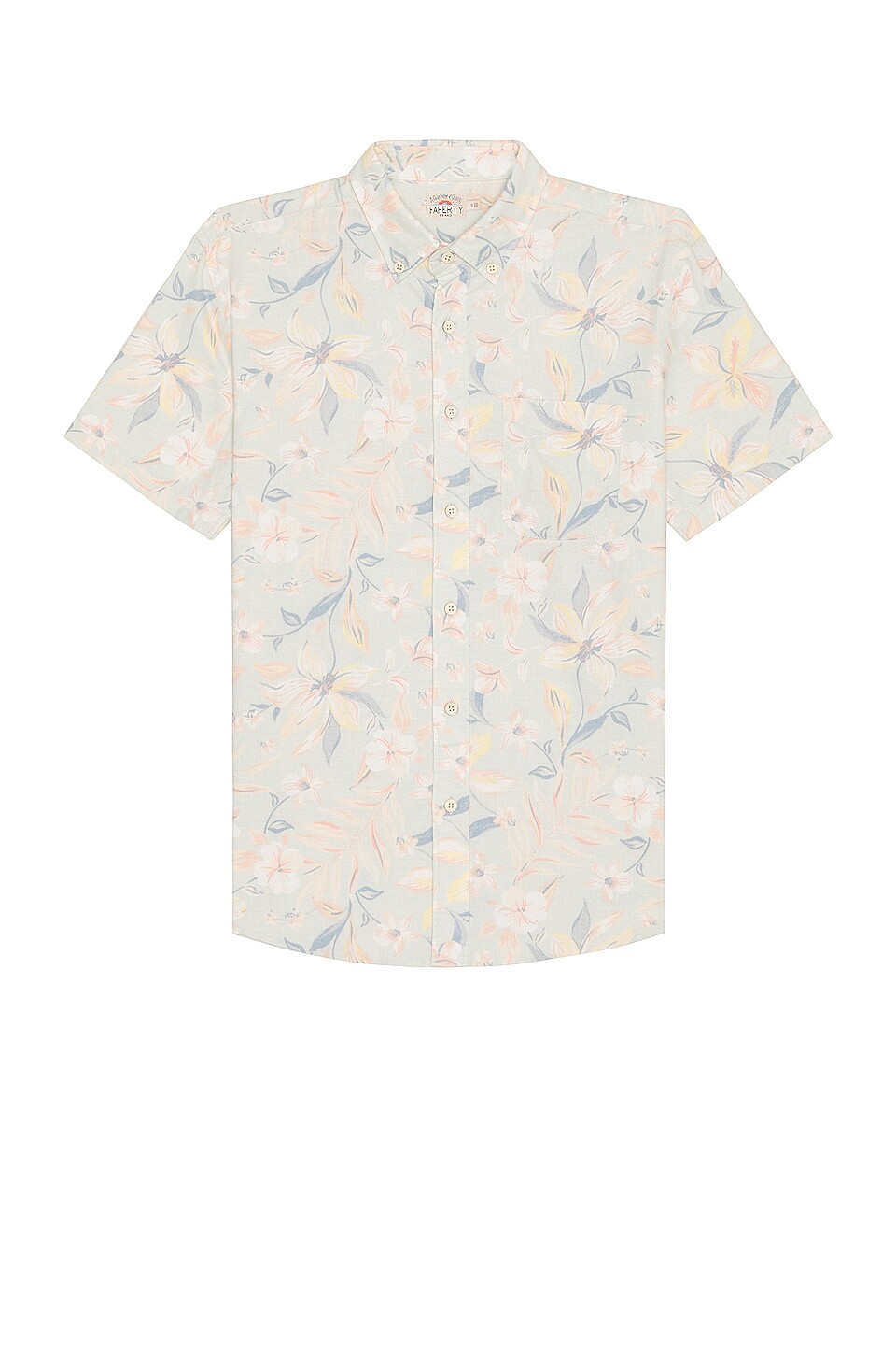 

Рубашка Faherty Short Sleeve Breeze, цвет Sky Coast Floral