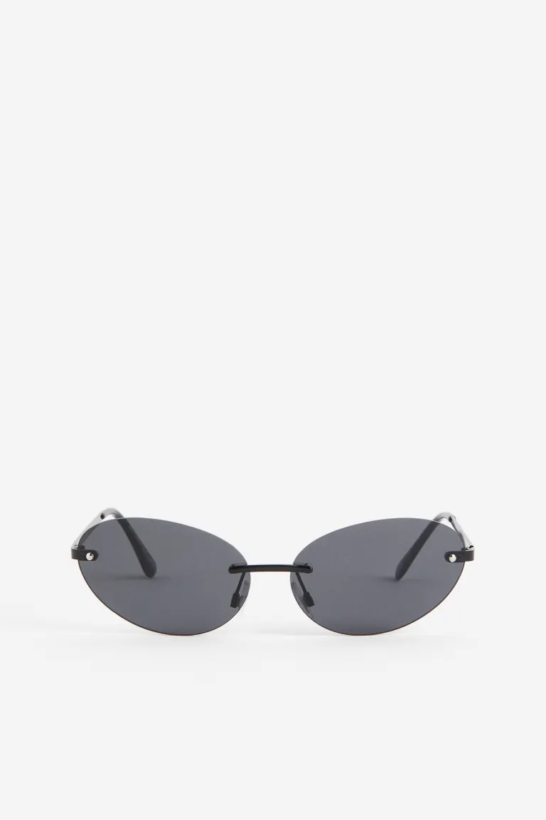 Овальные солнцезащитные очки H&M, черный защитные очки champion c1008 желтые с дужками