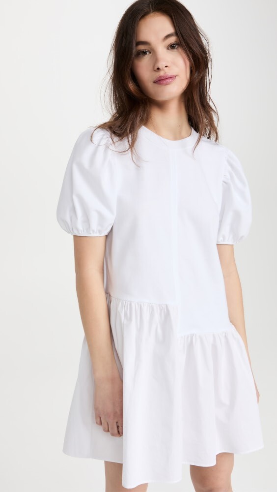 

Платье English Factory Knit Woven Mixed, белый