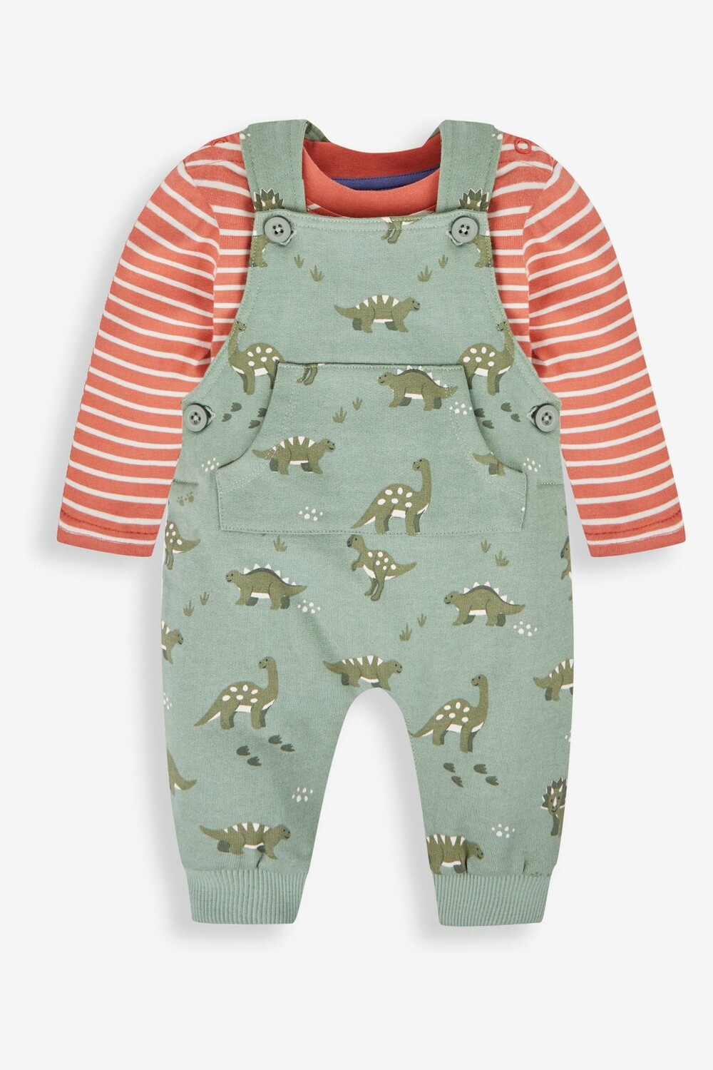 

JoJo Maman Bébé комбинезон и полосатый топ Jojo Maman Bébé, зеленый