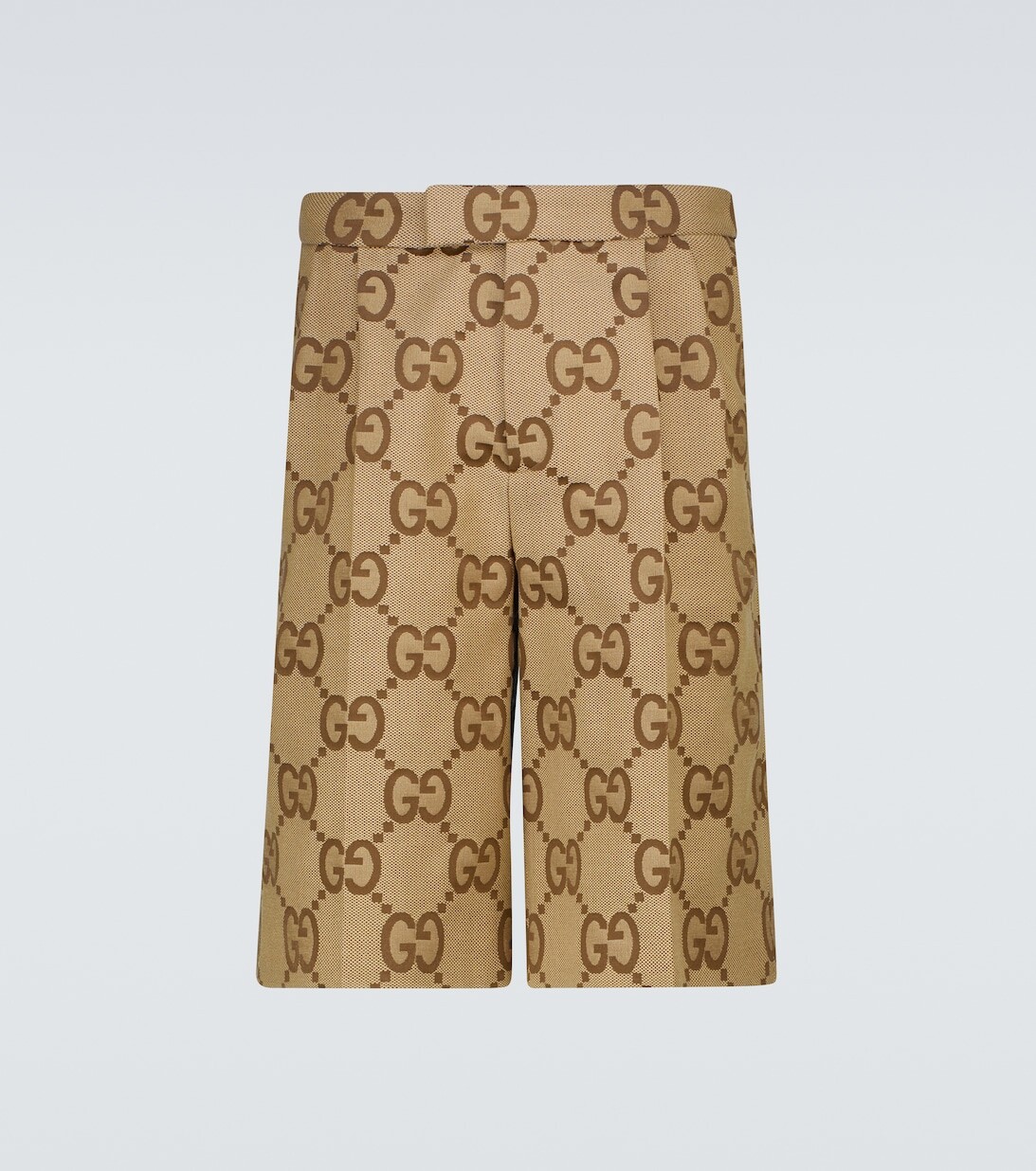 

Парусиновые шорты Jumbo с узором GG Gucci, бежевый