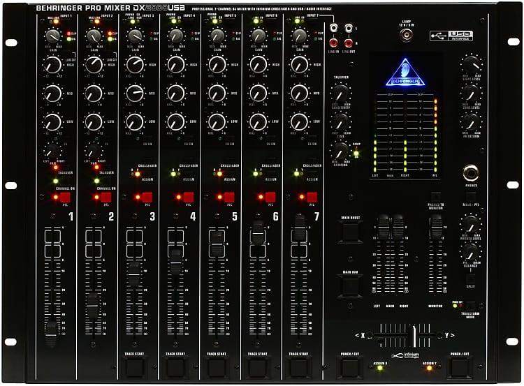 Микшер Behringer Pro Mixer DX2000USB 7-channel DJ Mixer with USB Interface